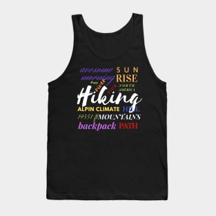 Hiking, Sunrise, Awesome Morning Tank Top